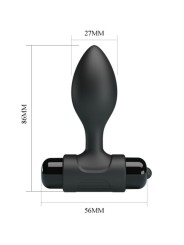 Pretty Love - Vibra Butt 10 Vibrazioni Plug Anale Nero - PRETTY LOVE - Plug e Catene Anali | erosidea.com