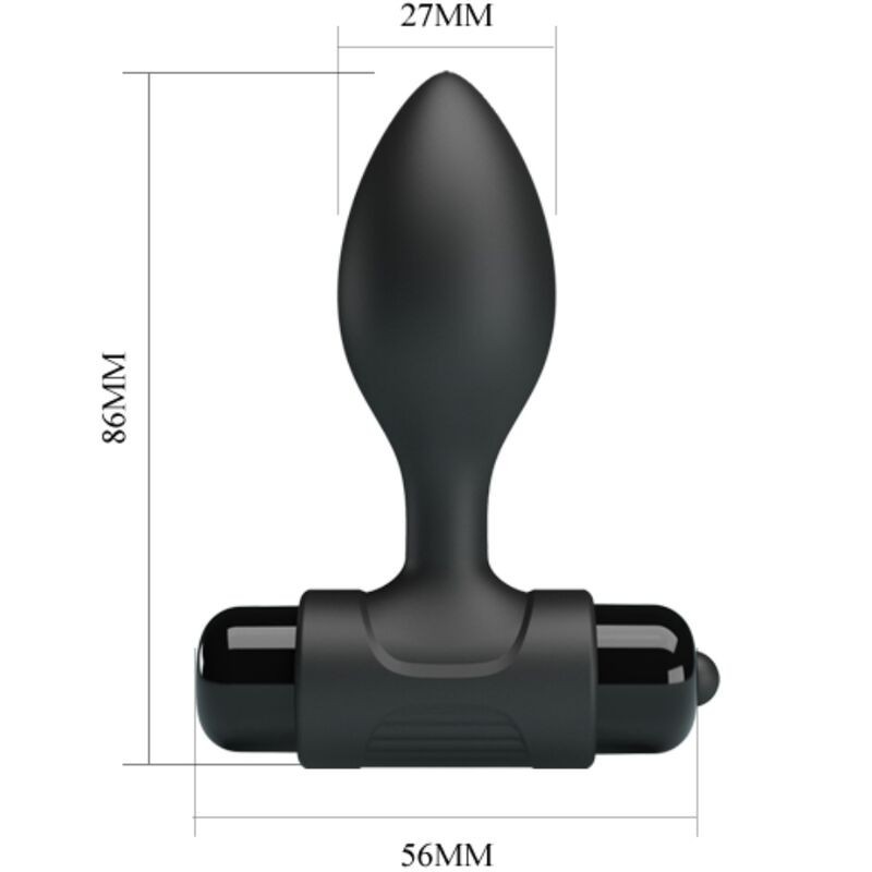 Pretty Love - Vibra Butt 10 Vibrazioni Plug Anale Nero - PRETTY LOVE - Plug e Catene Anali | erosidea.com