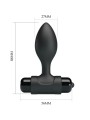 Pretty Love - Vibra Butt 10 Vibrazioni Plug Anale Nero - PRETTY LOVE - Plug e Catene Anali | erosidea.com