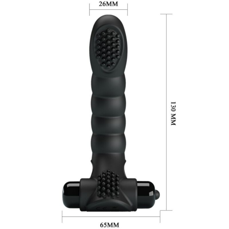 Pretty Love - Vibratore Da Dita Alexander 10 Vibrazioni Nero - PRETTY LOVE - Vibratori | erosidea.com