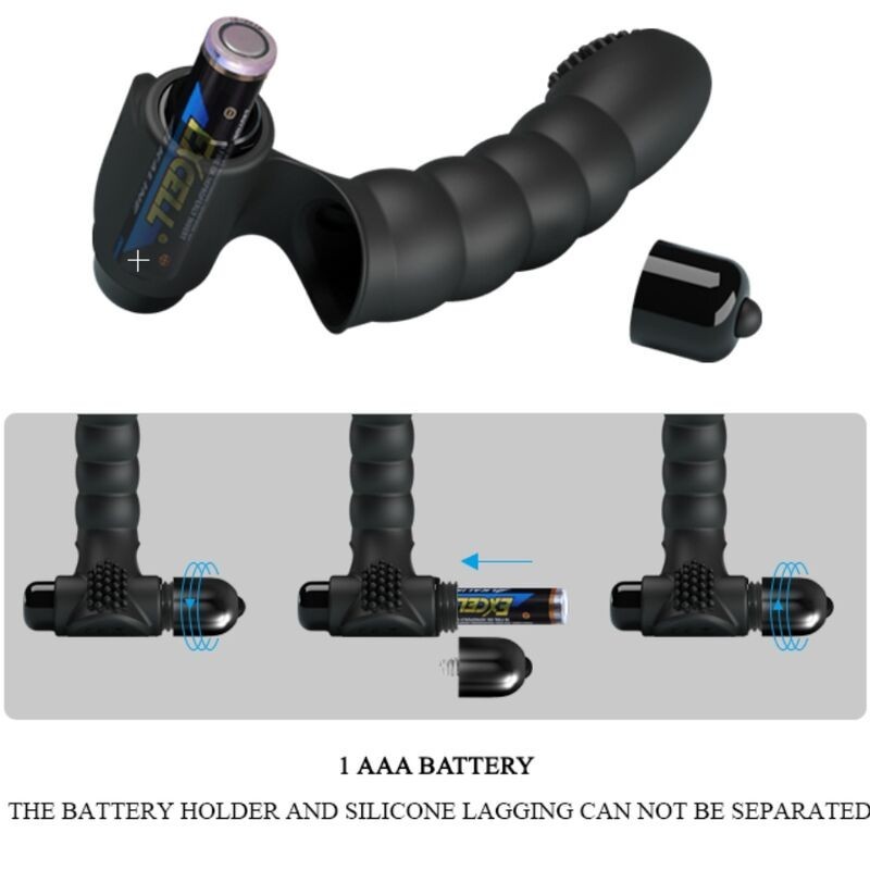Pretty Love - Vibratore Da Dita Alexander 10 Vibrazioni Nero - PRETTY LOVE - Vibratori | erosidea.com
