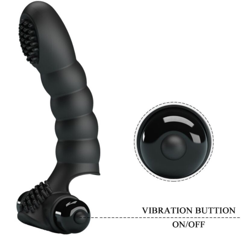Pretty Love - Vibratore Da Dita Alexander 10 Vibrazioni Nero - PRETTY LOVE - Vibratori | erosidea.com