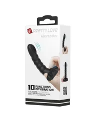 Pretty Love - Vibratore Da Dita Alexander 10 Vibrazioni Nero - PRETTY LOVE - Vibratori | erosidea.com