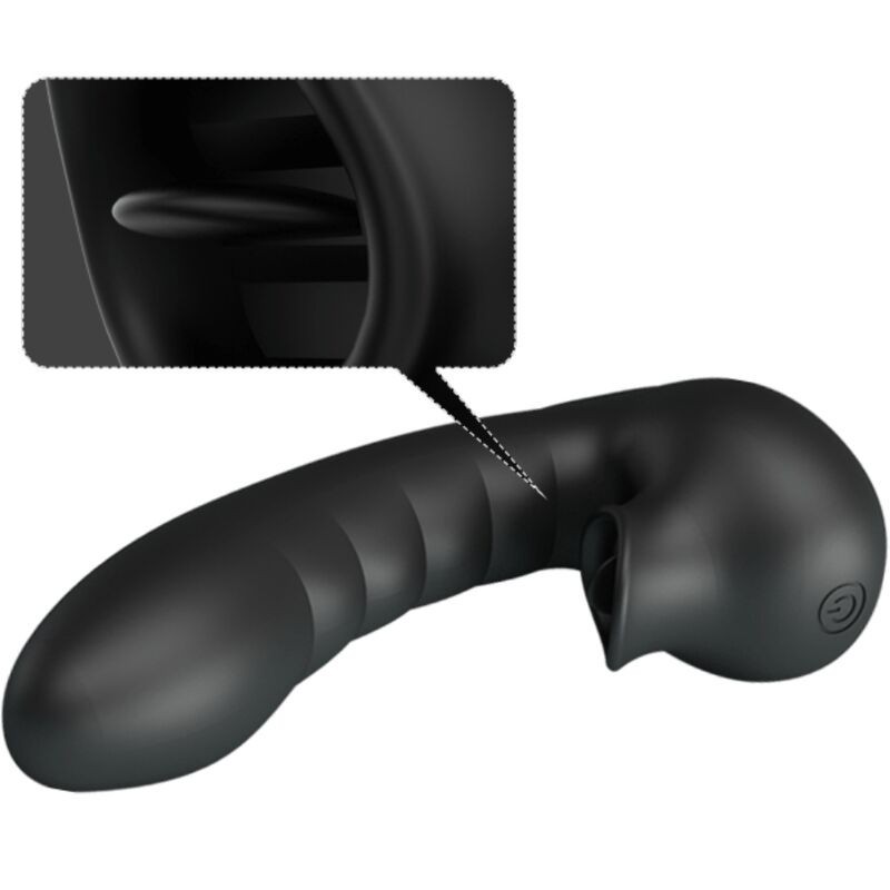 Pretty Love - Hobgoblin Custodia Per Dita Vibrante 12 Vibrazioni + Stimolatore Clitoride Nero - PRETTY LOVE - Vibratori Clitoride | erosidea.com