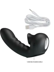 Pretty Love - Hobgoblin Custodia Per Dita Vibrante 12 Vibrazioni + Stimolatore Clitoride Nero - PRETTY LOVE - Vibratori Clitoride | erosidea.com