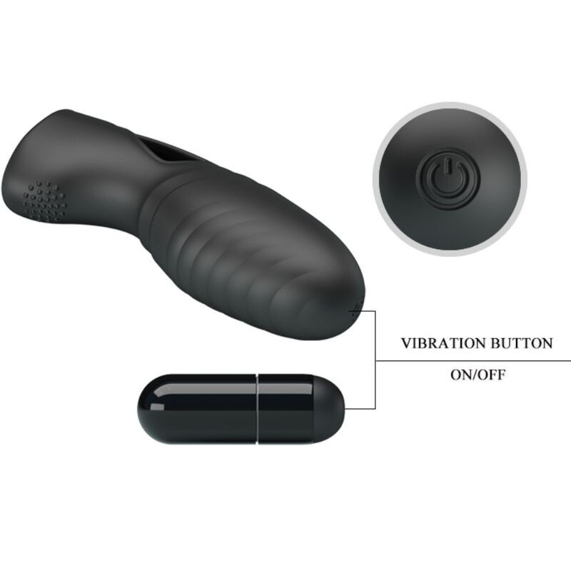 Pretty Love - Vibratore Da Dito In Silicone Alan Nero - PRETTY LOVE - Vibratori | erosidea.com