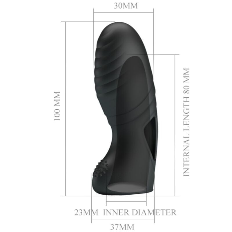 Pretty Love - Vibratore Da Dito In Silicone Alan Nero - PRETTY LOVE - Vibratori | erosidea.com