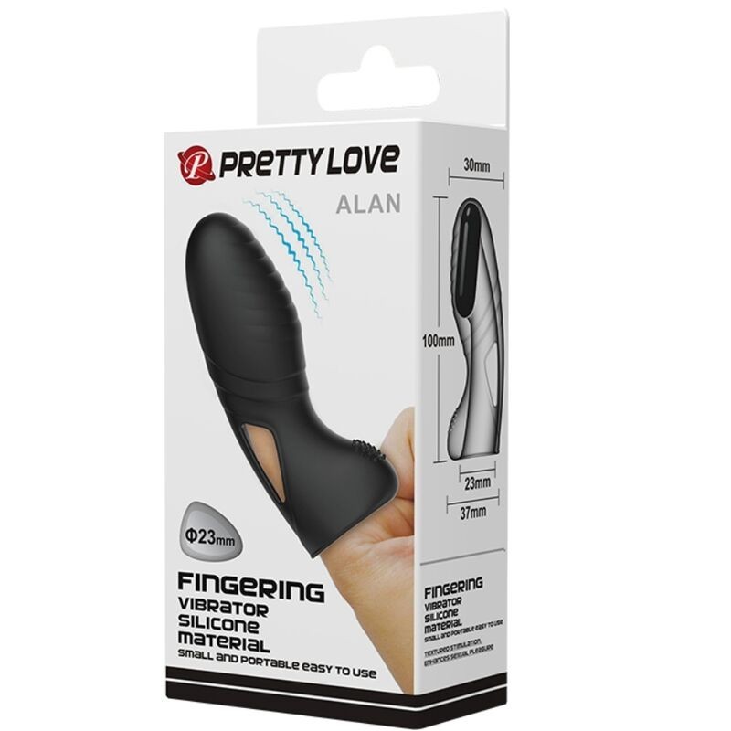 Pretty Love - Vibratore Da Dito In Silicone Alan Nero - PRETTY LOVE - Vibratori | erosidea.com