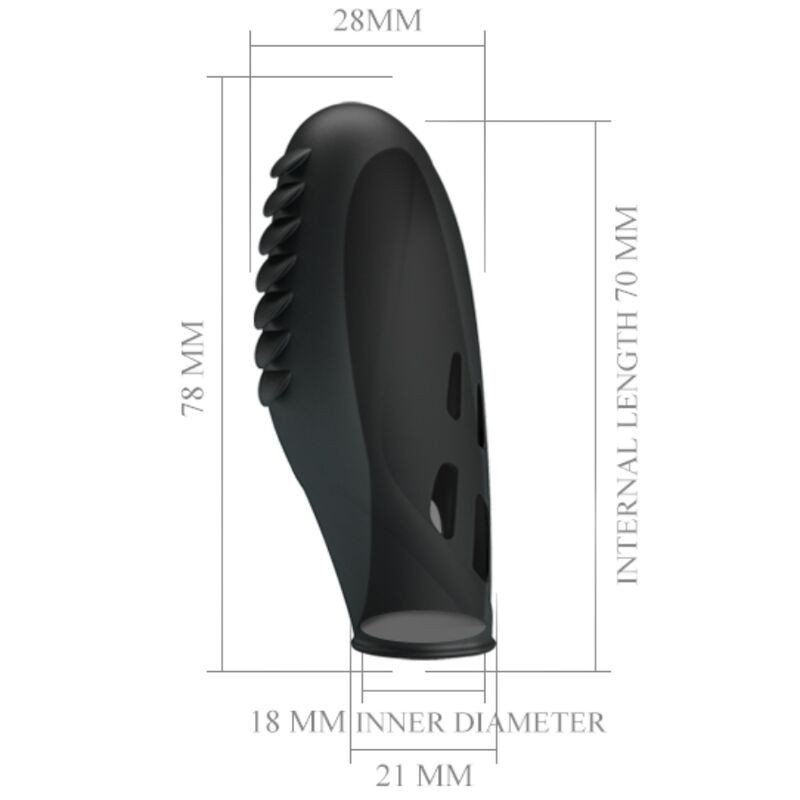 Pretty Love - Vibratore Da Dito In Silicone Gilo Nero - PRETTY LOVE - Vibratori | erosidea.com