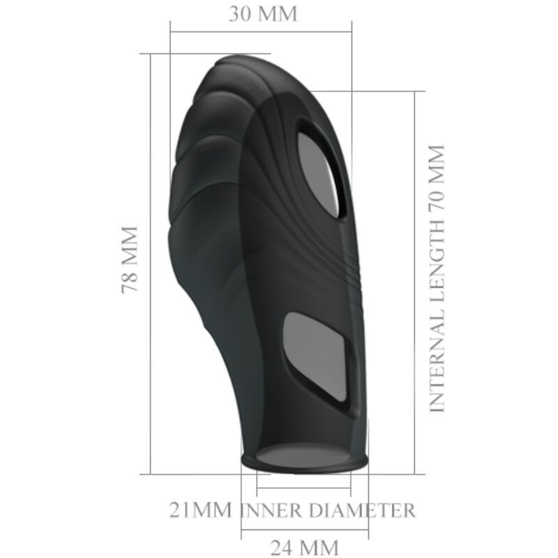 Pretty Love - Vibratore Da Dita In Silicone Lich Nero - PRETTY LOVE - Vibratori | erosidea.com