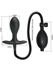Pretty Love - Plug Anale Gonfiabile Nero - PRETTY LOVE - Plug e Catene Anali | erosidea.com