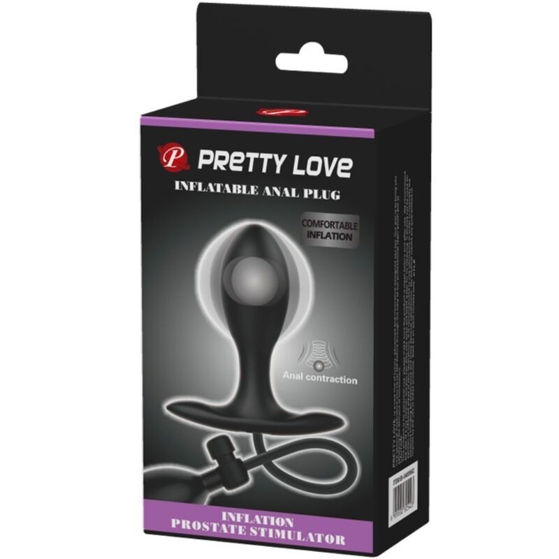 Pretty Love - Plug Anale Gonfiabile Nero - PRETTY LOVE - Plug e Catene Anali | erosidea.com