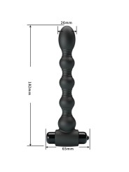Pretty Love - Lynn Silicone Anal Plug 10 Vibrazioni Nero - PRETTY LOVE - Plug e Catene Anali | erosidea.com