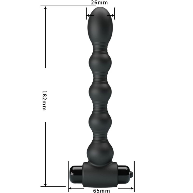 Pretty Love - Lynn Silicone Anal Plug 10 Vibrazioni Nero - PRETTY LOVE - Plug e Catene Anali | erosidea.com