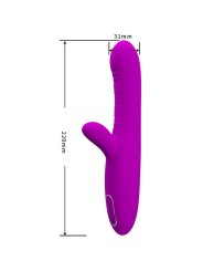 Pretty Love - Angelique Vibratore Multifunzione + Stimolatore Clitoride Viola - PRETTY LOVE - Vibratori Clitoride | erosidea.com