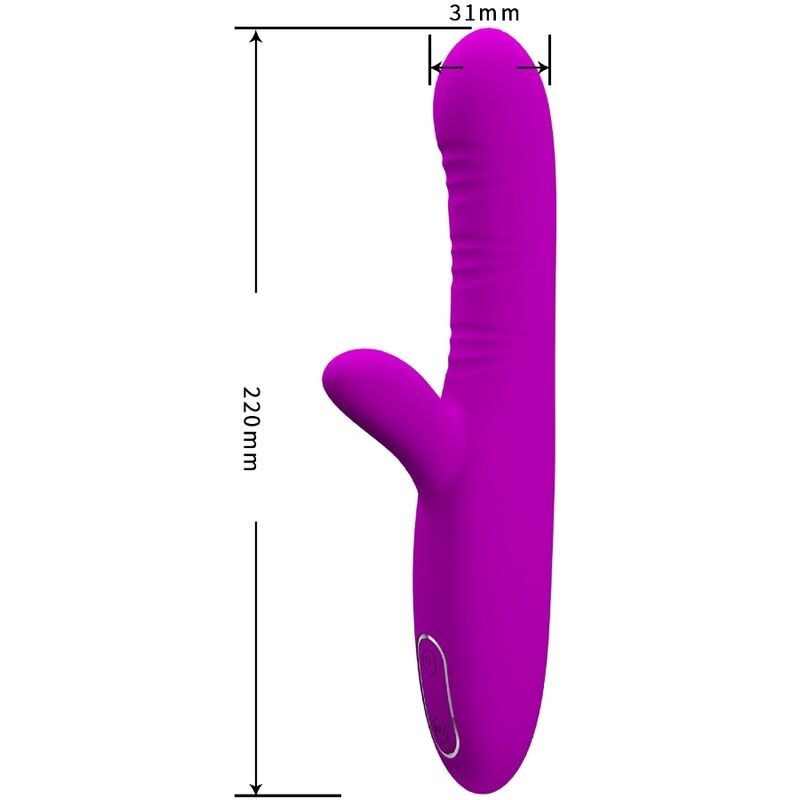 Pretty Love - Angelique Vibratore Multifunzione + Stimolatore Clitoride Viola - PRETTY LOVE - Vibratori Clitoride | erosidea.com