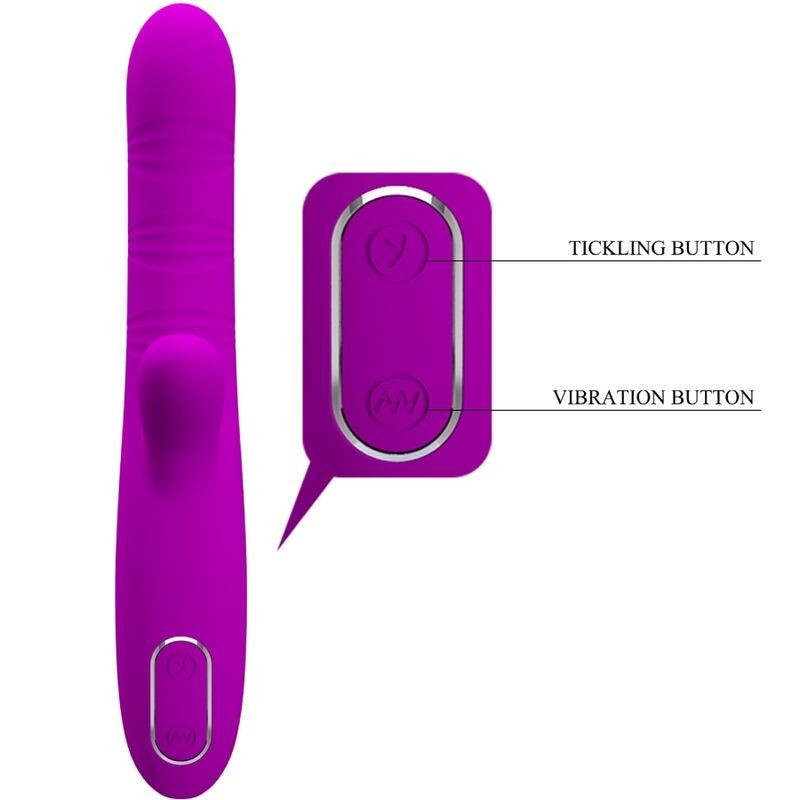 Pretty Love - Angelique Vibratore Multifunzione + Stimolatore Clitoride Viola - PRETTY LOVE - Vibratori Clitoride | erosidea.com
