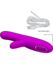 Pretty Love - Angelique Vibratore Multifunzione + Stimolatore Clitoride Viola - PRETTY LOVE - Vibratori Clitoride | erosidea.com