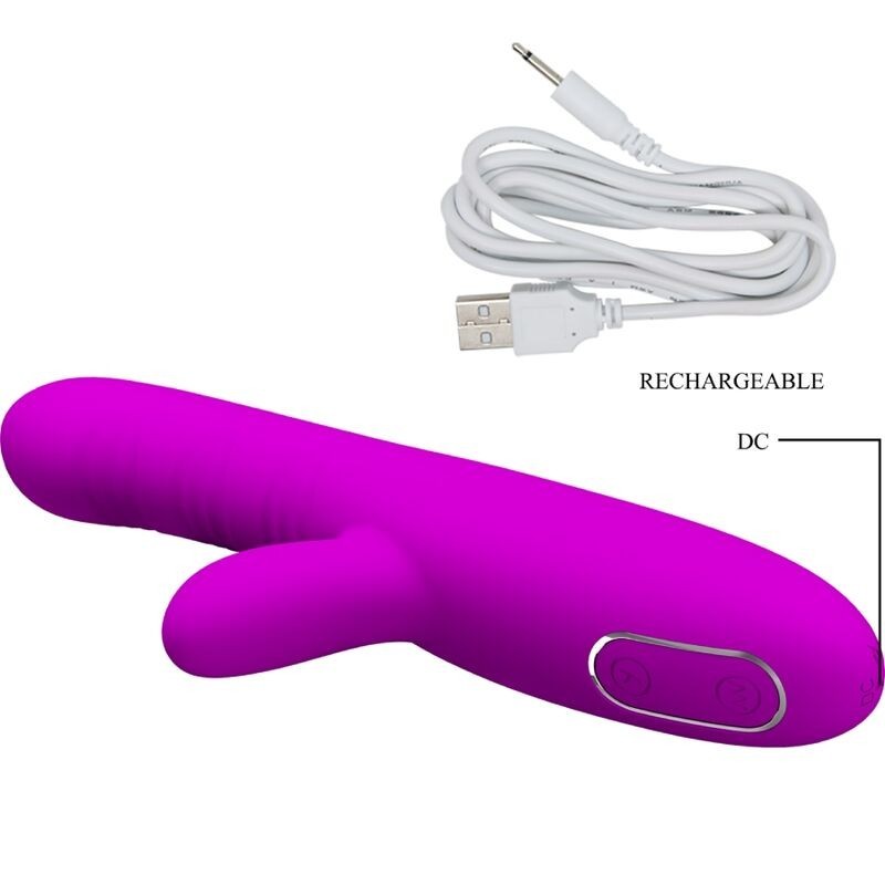 Pretty Love - Angelique Vibratore Multifunzione + Stimolatore Clitoride Viola - PRETTY LOVE - Vibratori Clitoride | erosidea.com