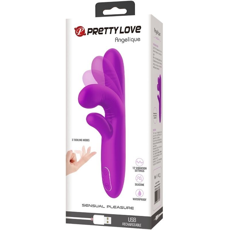 Pretty Love - Angelique Vibratore Multifunzione + Stimolatore Clitoride Viola - PRETTY LOVE - Vibratori Clitoride | erosidea.com