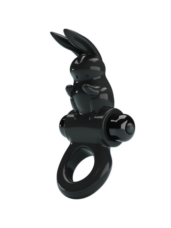 Pretty Love - Anello Vibratore Rabbit Eccitante 10 Vibrazioni Nero - PRETTY LOVE - Anelli Fallici | erosidea.com