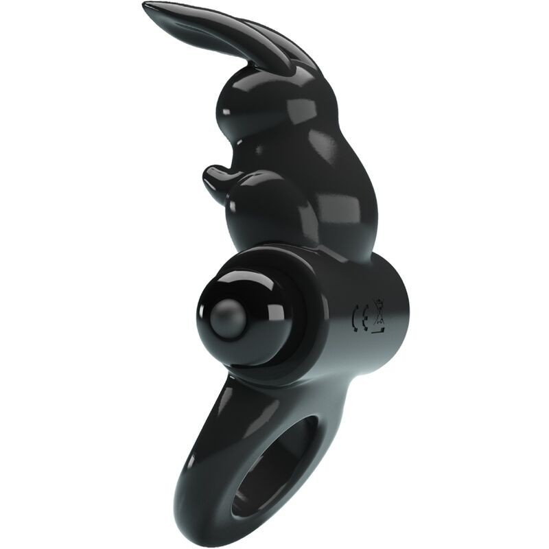 Pretty Love - Anello Vibratore Rabbit Eccitante 10 Vibrazioni Nero - PRETTY LOVE - Anelli Fallici | erosidea.com