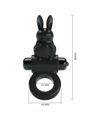 Pretty Love - Anello Vibratore Rabbit Eccitante 10 Vibrazioni Nero - PRETTY LOVE - Anelli Fallici | erosidea.com