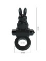 Pretty Love - Anello Vibratore Rabbit Eccitante 10 Vibrazioni Nero - PRETTY LOVE - Anelli Fallici | erosidea.com