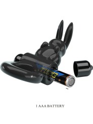 Pretty Love - Anello Vibratore Rabbit Eccitante 10 Vibrazioni Nero - PRETTY LOVE - Anelli Fallici | erosidea.com