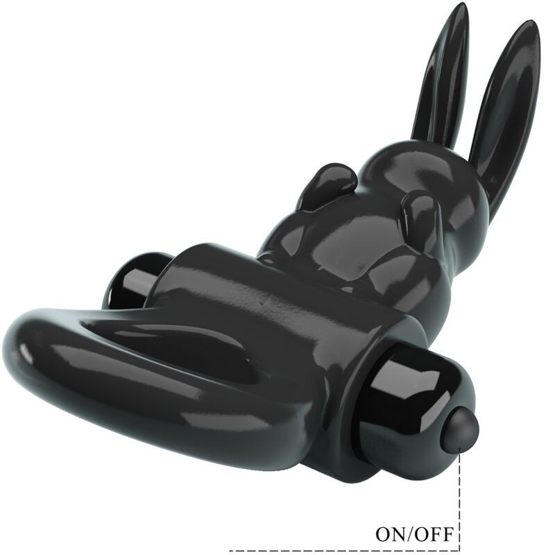 Pretty Love - Anello Vibratore Rabbit Eccitante 10 Vibrazioni Nero - PRETTY LOVE - Anelli Fallici | erosidea.com