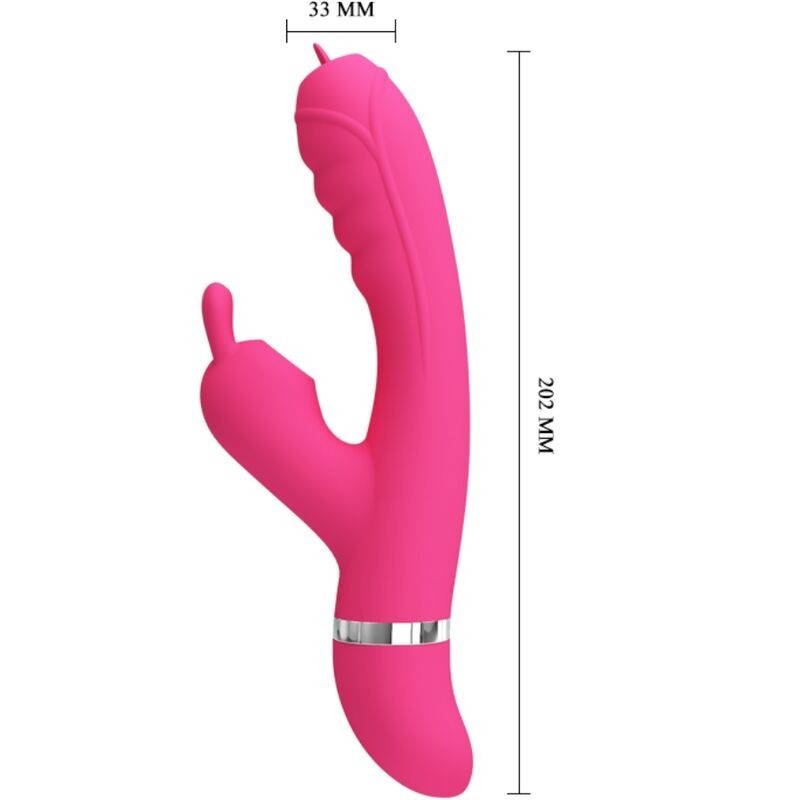 Pretty Love - Vibratore Multifunzione Rabbit Phoenix Rosa - PRETTY LOVE - Vibratori Rabbit | erosidea.com