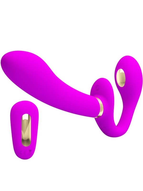 Pretty Love - Thunderbird Vibratore Doppio Strap On Telecomando Viola - PRETTY LOVE - Strap-on e Imbracature | erosidea.com