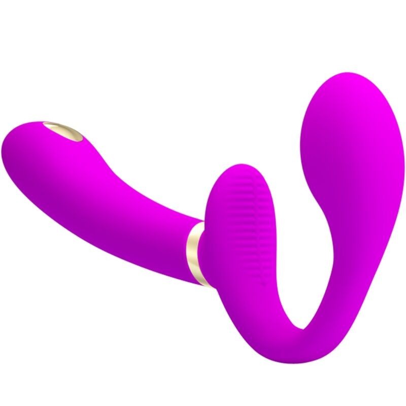 Pretty Love - Thunderbird Vibratore Doppio Strap On Telecomando Viola - PRETTY LOVE - Strap-on e Imbracature | erosidea.com