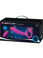 Pretty Love - Thunderbird Vibratore Doppio Strap On Telecomando Viola - PRETTY LOVE - Strap-on e Imbracature | erosidea.com