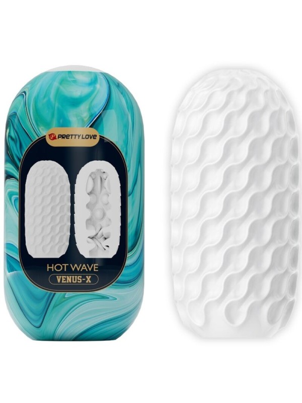 Pretty Love - Masturbatore Maschile In Silicone Hot Wave Bianco - PRETTY LOVE - Masturbatori Mini | erosidea.com