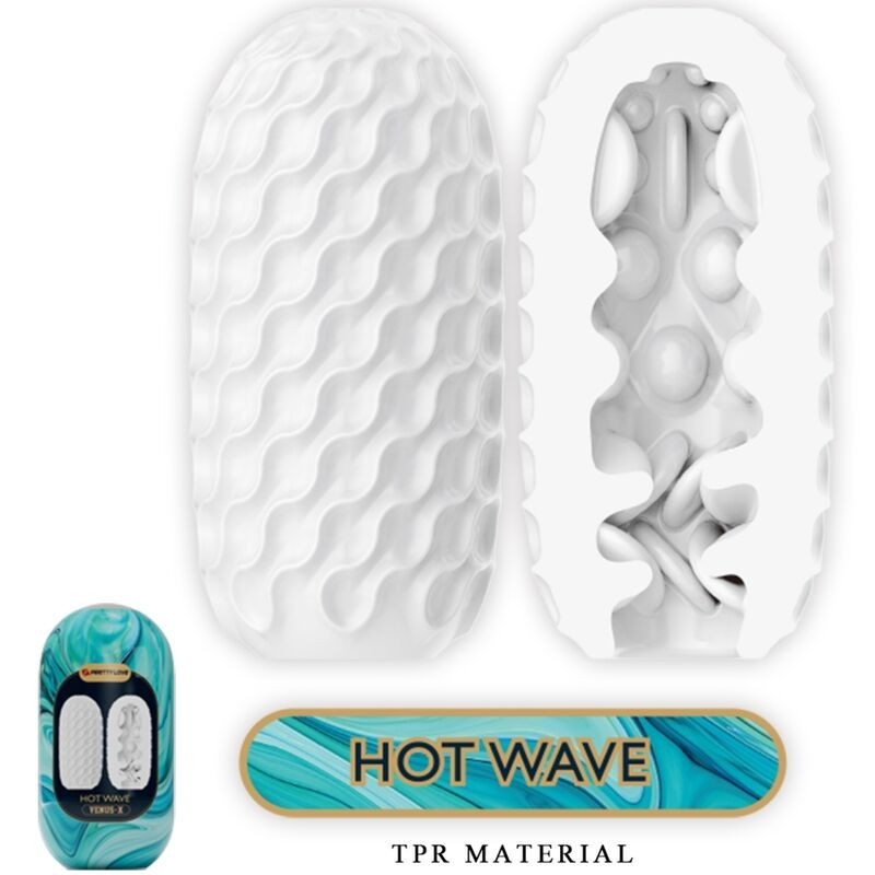 Pretty Love - Masturbatore Maschile In Silicone Hot Wave Bianco - PRETTY LOVE - Masturbatori Mini | erosidea.com
