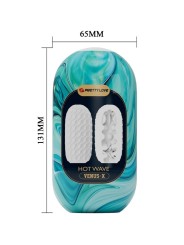 Pretty Love - Masturbatore Maschile In Silicone Hot Wave Bianco - PRETTY LOVE - Masturbatori Mini | erosidea.com