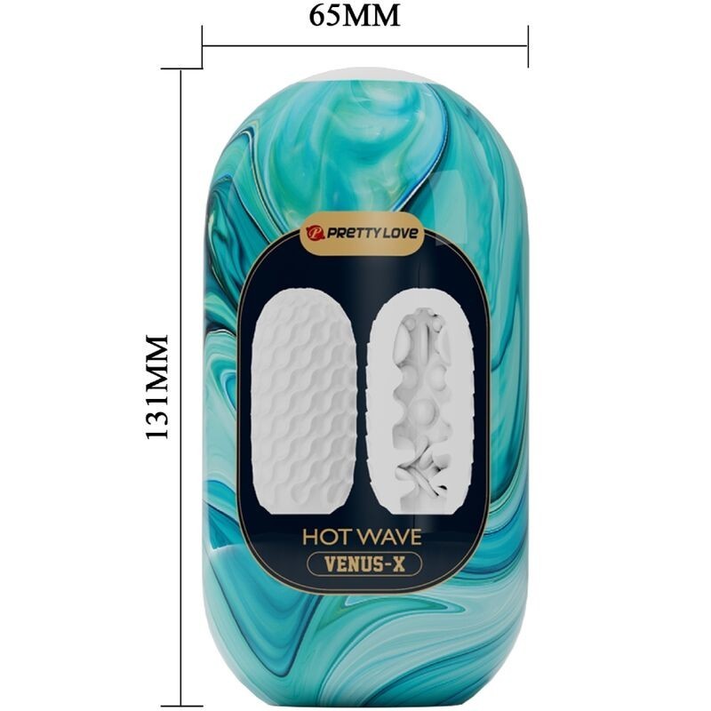 Pretty Love - Masturbatore Maschile In Silicone Hot Wave Bianco - PRETTY LOVE - Masturbatori Mini | erosidea.com