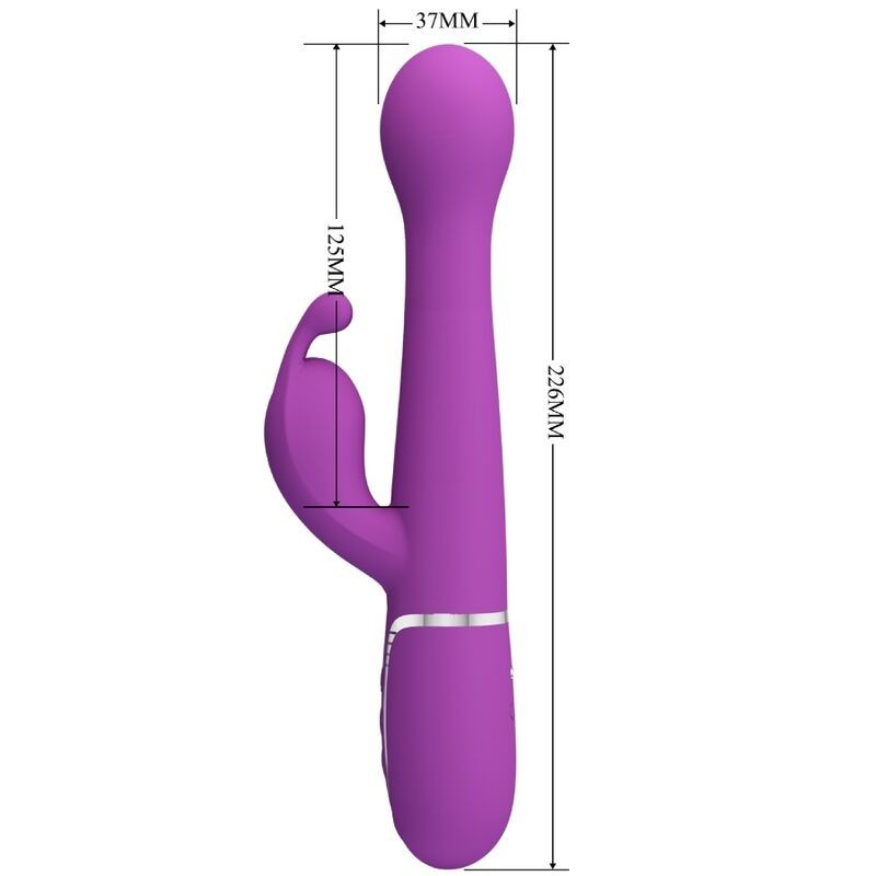 Pretty Love - Dejon 3 In 1 Multifunzione Vibratore Rabbit Viola - PRETTY LOVE - Vibratori Rabbit | erosidea.com