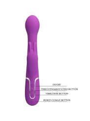 Pretty Love - Dejon 3 In 1 Multifunzione Vibratore Rabbit Viola - PRETTY LOVE - Vibratori Rabbit | erosidea.com