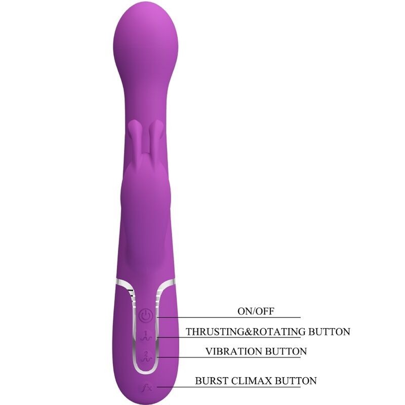 Pretty Love - Dejon 3 In 1 Multifunzione Vibratore Rabbit Viola - PRETTY LOVE - Vibratori Rabbit | erosidea.com