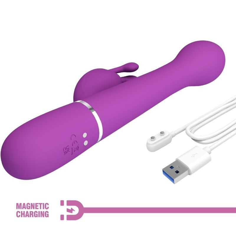 Pretty Love - Dejon 3 In 1 Multifunzione Vibratore Rabbit Viola - PRETTY LOVE - Vibratori Rabbit | erosidea.com