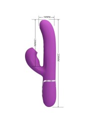 Pretty Love - Perlita 3 In 1 Vibratore Multifunzione Rabbit Viola - PRETTY LOVE - Vibratori Rabbit | erosidea.com
