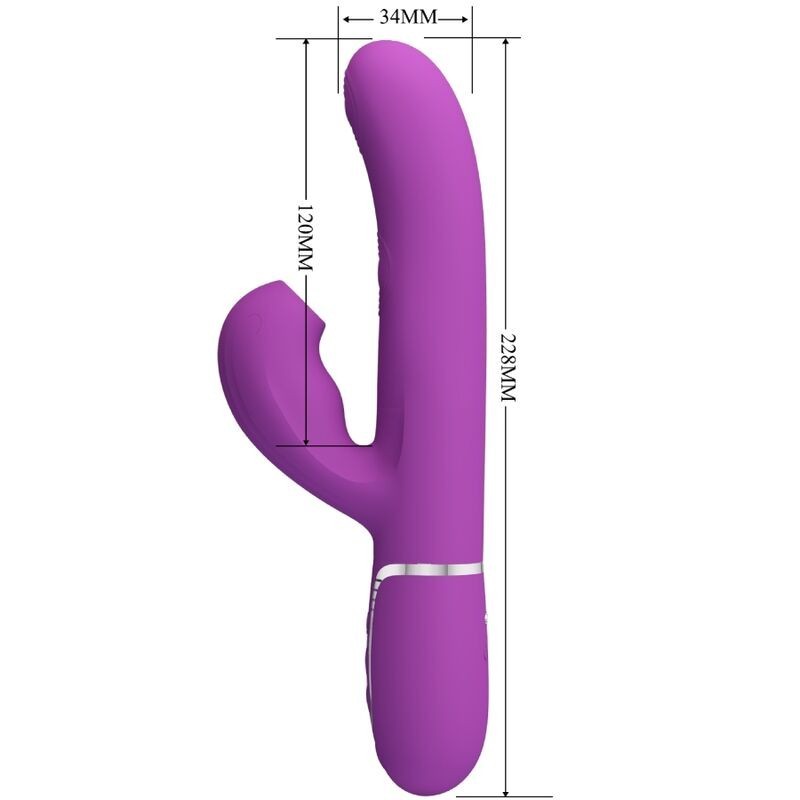 Pretty Love - Perlita 3 In 1 Vibratore Multifunzione Rabbit Viola - PRETTY LOVE - Vibratori Rabbit | erosidea.com