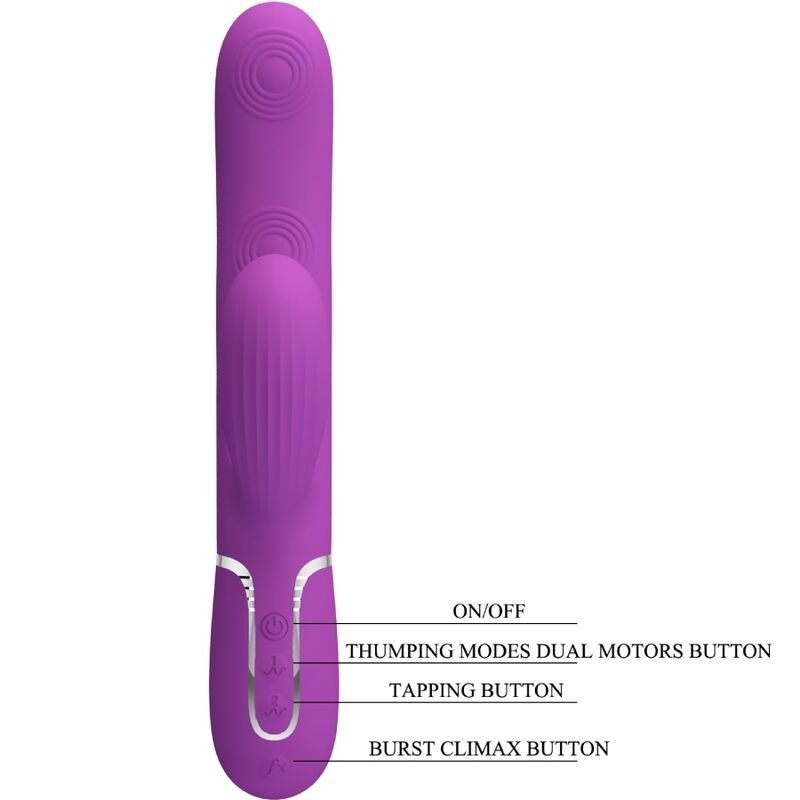 Pretty Love - Perlita 3 In 1 Vibratore Multifunzione Rabbit Viola - PRETTY LOVE - Vibratori Rabbit | erosidea.com