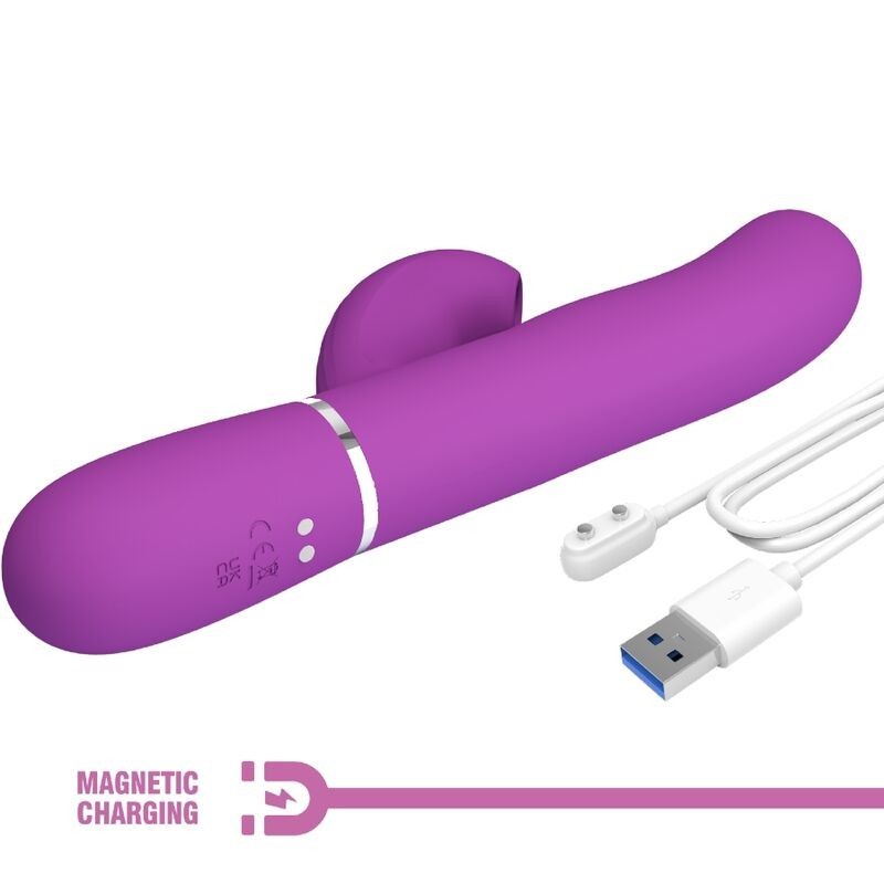 Pretty Love - Perlita 3 In 1 Vibratore Multifunzione Rabbit Viola - PRETTY LOVE - Vibratori Rabbit | erosidea.com