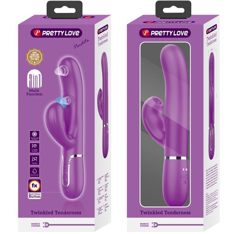 Pretty Love - Perlita 3 In 1 Vibratore Multifunzione Rabbit Viola - PRETTY LOVE - Vibratori Rabbit | erosidea.com