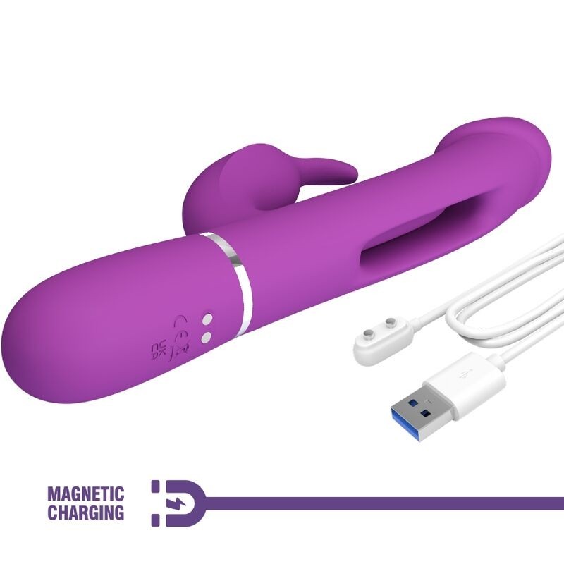 Pretty Love - Kampas 3 In 1 Multifunzione Vibratore Rabbit Viola - PRETTY LOVE - Vibratori Rabbit | erosidea.com