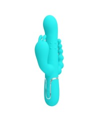 Pretty Love - Cammy 4 In 1 Multifunzione Vibratore Triple Rabbit Blu - PRETTY LOVE - Vibratori Doppi | erosidea.com
