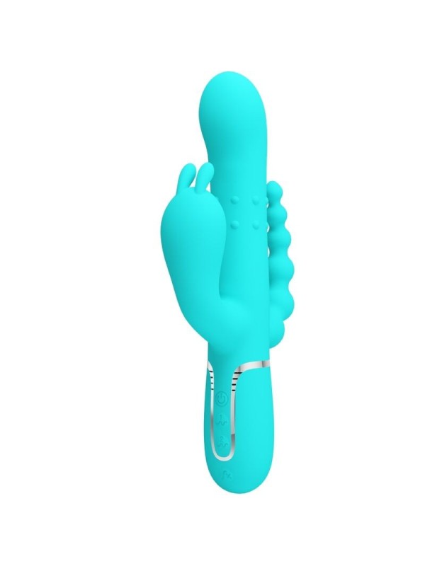 Pretty Love - Cammy 4 In 1 Multifunzione Vibratore Triple Rabbit Blu - PRETTY LOVE - Vibratori Doppi | erosidea.com